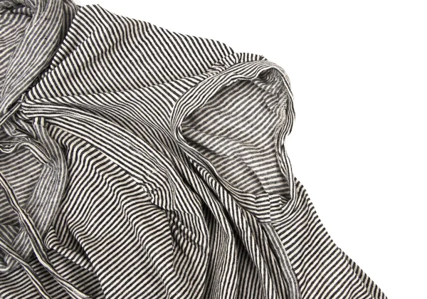 Y's Cotton Blend Cord Design Striped Top K-175346_006
