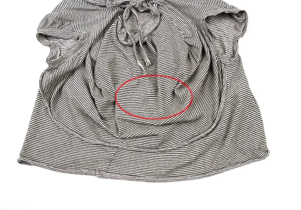 Y's Cotton Blend Cord Design Striped Top K-175346_007