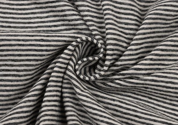 Y's Cotton Blend Cord Design Striped Top K-175346_012