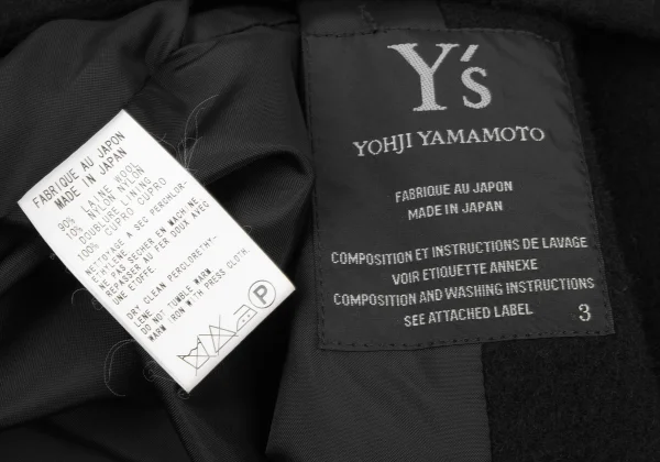 Y's Wool Nylon High Neck Coat K-175350_015