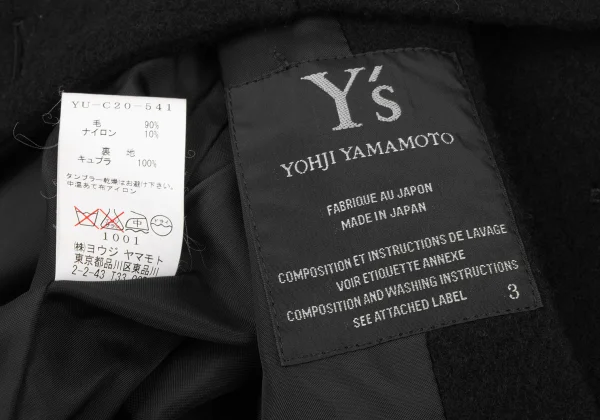 Y's Wool Nylon High Neck Coat K-175350_016
