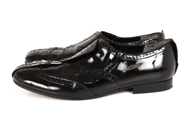 tricot COMME des GARCONS Patent Wingtip Slip-on Shoes K-175351_003
