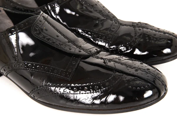 tricot COMME des GARCONS Patent Wingtip Slip-on Shoes K-175351_006