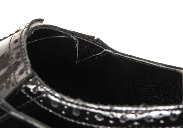 tricot COMME des GARCONS Patent Wingtip Slip-on Shoes K-175351_007