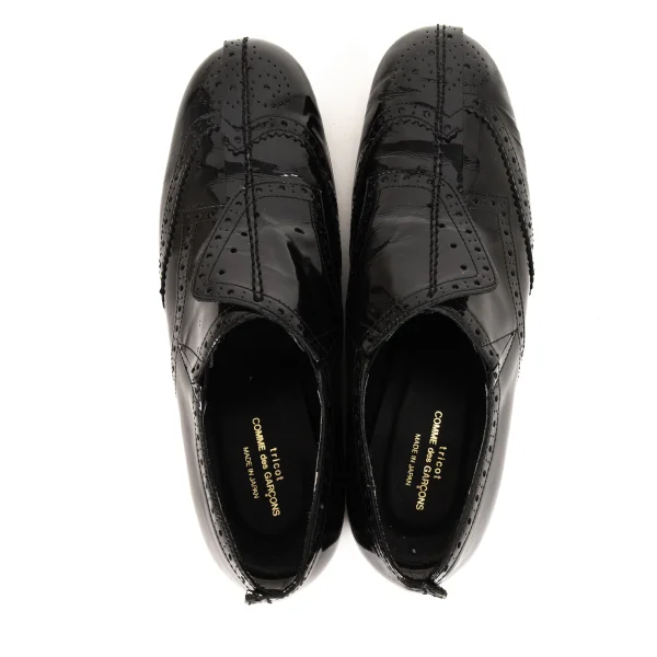 tricot COMME des GARCONS Patent Wingtip Slip-on Shoes K-175351_008