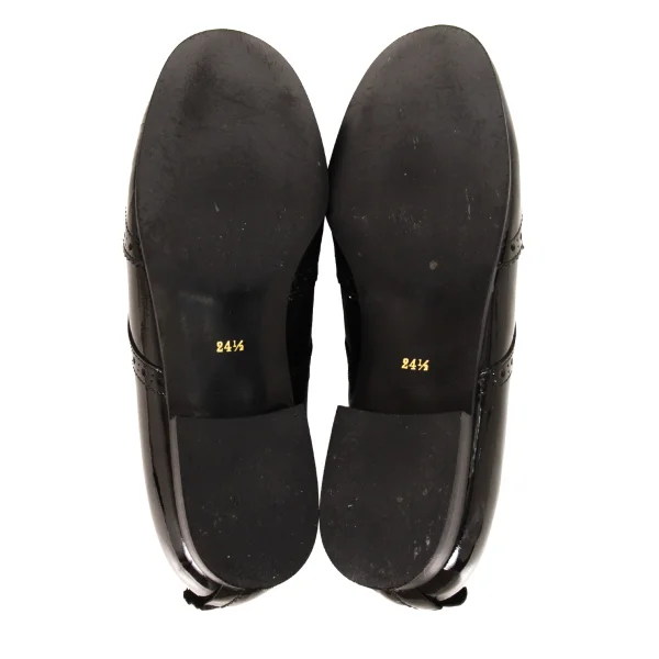 tricot COMME des GARCONS Patent Wingtip Slip-on Shoes K-175351_011