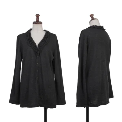 45rpm 45R Cutting Frill Wool Cardigan