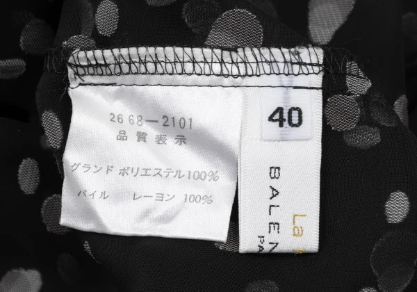 La Mode BALENCIAGA Poly Sheer Dot Sleeveless Top K-175360_014