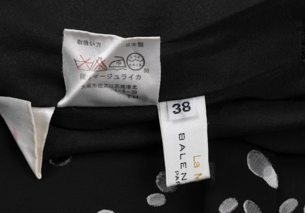 La Mode BALENCIAGA Poly Sheer Dot Skirt K-175361_014