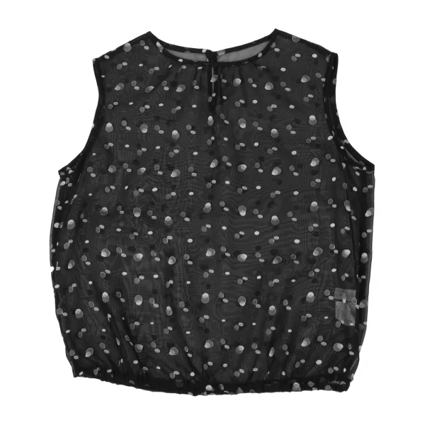 La Mode BALENCIAGA Poly Sheer Dot Sleeveless Top & Skirt K-175362_003
