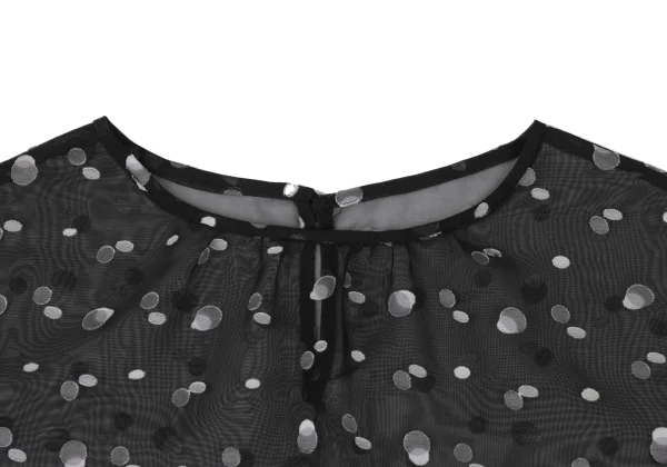 La Mode BALENCIAGA Poly Sheer Dot Sleeveless Top & Skirt K-175362_004