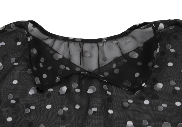 La Mode BALENCIAGA Poly Sheer Dot Sleeveless Top & Skirt K-175362_008