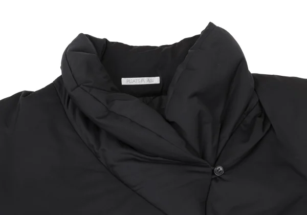 PLEATS PLEASE Padded Zip Shawl Collar Down Jacket K-175367_004