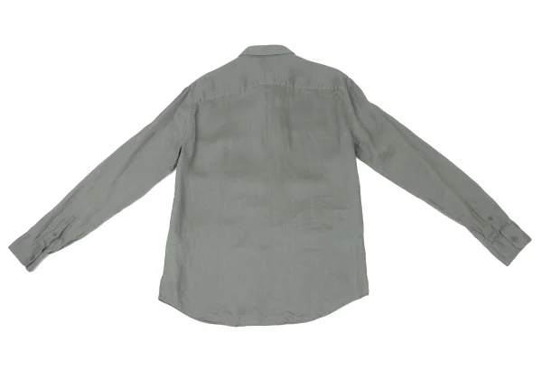 ARMANI EXCHANGE Linen Embroidered Logo Long Sleeve Shirt K-175368_010