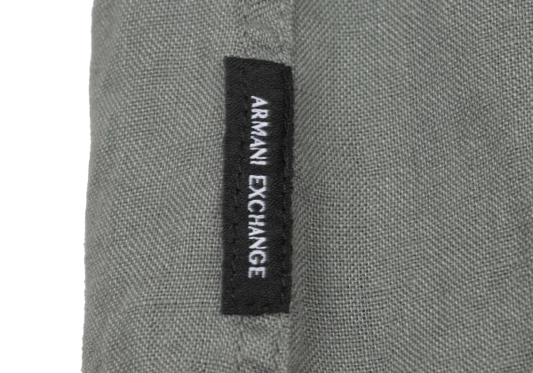 ARMANI EXCHANGE Linen Embroidered Logo Long Sleeve Shirt K-175368_012