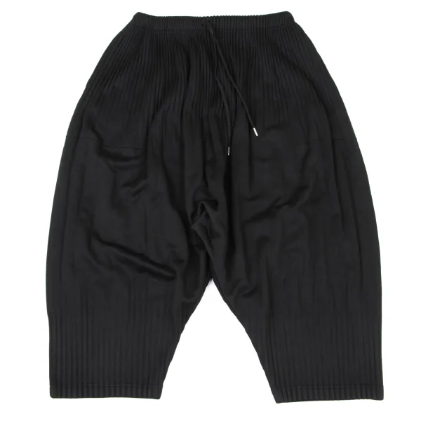 PLEATS PLEASE Pleats  Dropped Crotch Pants Black 3 K-175375_001