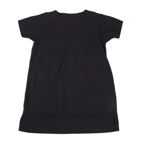 ISSEY MIYAKE HaaT Cotton Zigzag Switching Design Short Sleeve Tunic K-175376_002