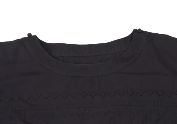 ISSEY MIYAKE HaaT Cotton Zigzag Switching Design Short Sleeve Tunic K-175376_004