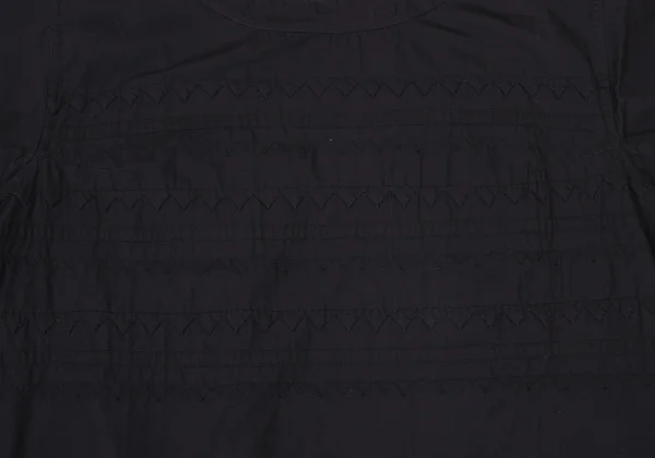 ISSEY MIYAKE HaaT Cotton Zigzag Switching Design Short Sleeve Tunic K-175376_007