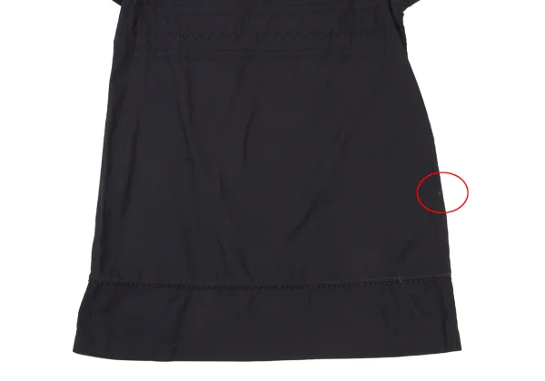 ISSEY MIYAKE HaaT Cotton Zigzag Switching Design Short Sleeve Tunic K-175376_012
