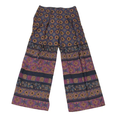 Max Mara WEEKEND LINE Cotton Graphic Print Wide Pants