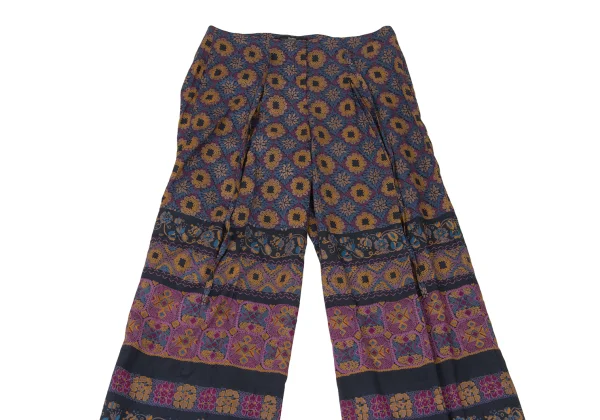 Max Mara WEEKEND LINE Cotton Graphic Print Wide Pants K-175377_002