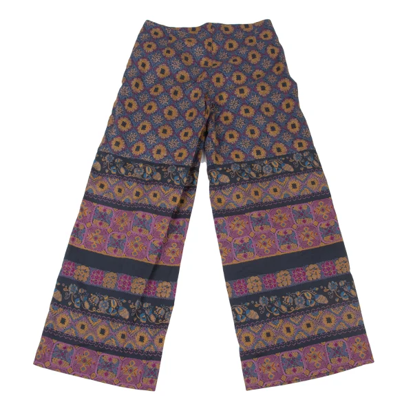 Max Mara WEEKEND LINE Cotton Graphic Print Wide Pants K-175377_010