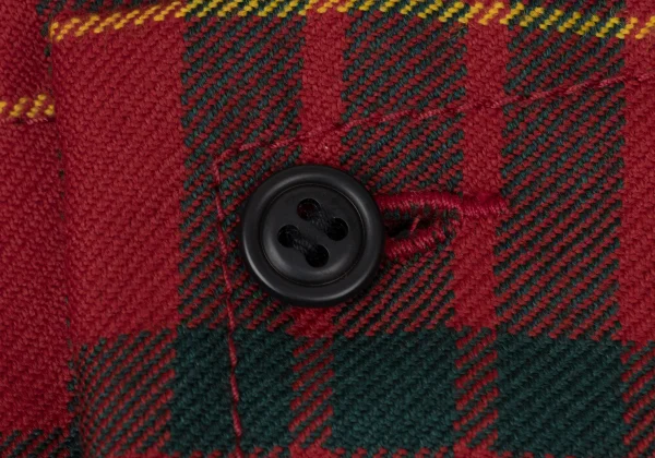 COMME des GARCONS Wool Check Inside-out Sleeve Switching Jacket K-175379_007