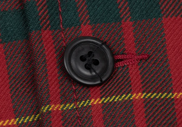 COMME des GARCONS Wool Check Inside-out Sleeve Switching Jacket K-175379_012