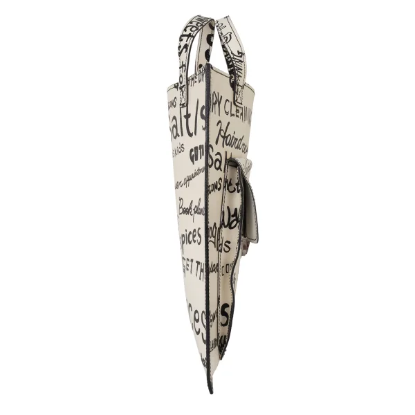 COMME des GARCONS Message Printed Leather Tote Bag K-175383_008
