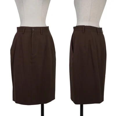 WORKSHOP Wool Gaba A-Line Skirt