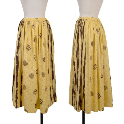 Plantation Graphic Blurred Stripe Print Skirt