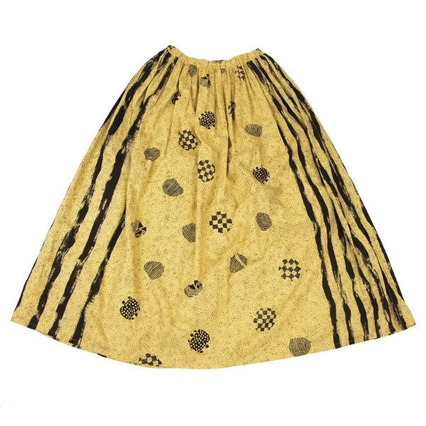 Plantation Graphic Blurred Stripe Print Skirt K-175389_002