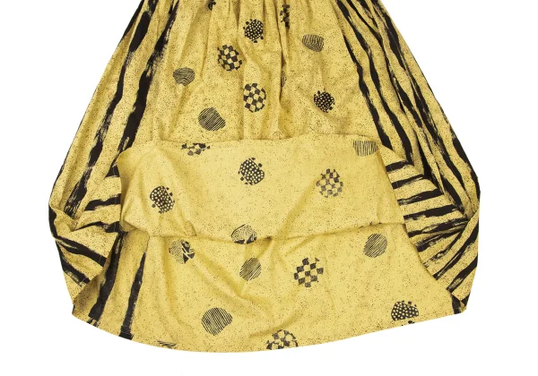 Plantation Graphic Blurred Stripe Print Skirt K-175389_008