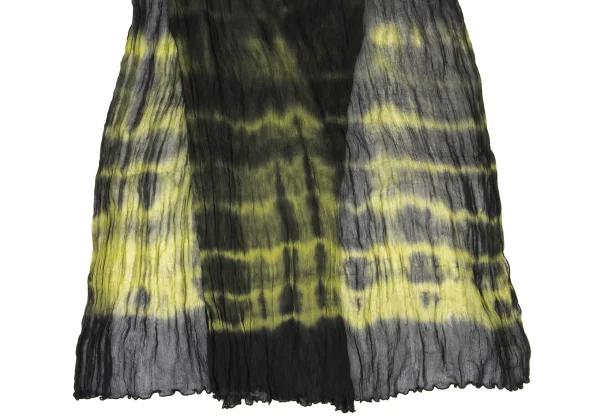 Plantation Silk Print Crinkle Pleated Sheer Stole K-175390_003