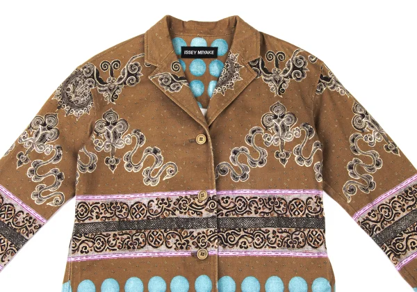 ISSEY MIYAKE Printed Cotton Jacket K-175396_003