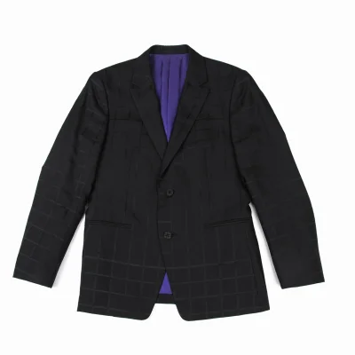 ISSEY MIYAKE MEN Silk Blended Check Jacket