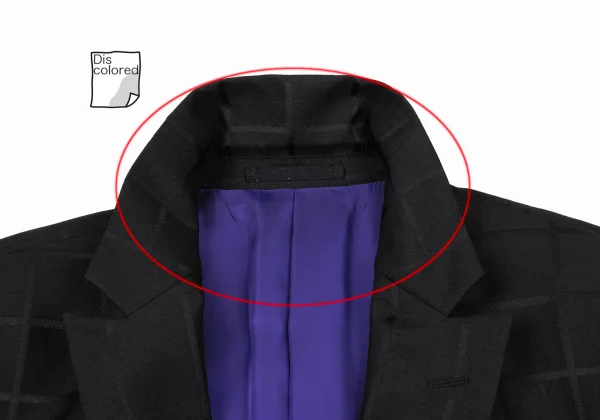 ISSEY MIYAKE MEN Silk Blended Check Jacket K-175398_004