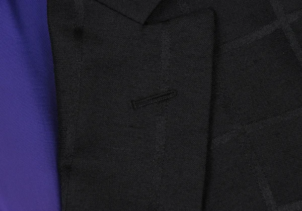ISSEY MIYAKE MEN Silk Blended Check Jacket K-175398_005