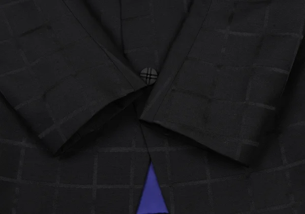 ISSEY MIYAKE MEN Silk Blended Check Jacket K-175398_008