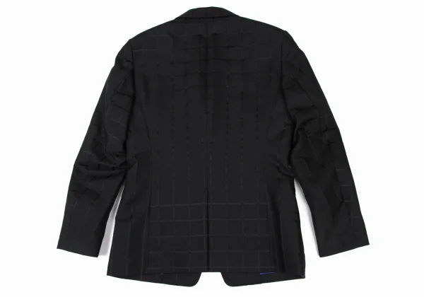 ISSEY MIYAKE MEN Silk Blended Check Jacket K-175398_014