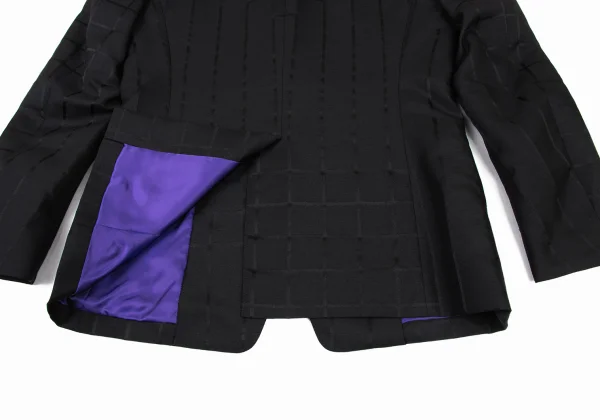 ISSEY MIYAKE MEN Silk Blended Check Jacket K-175398_015
