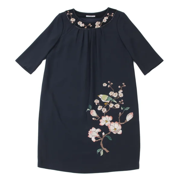 VIVIENNETAM Floral Bird Embroidery Tunic K-175402_002