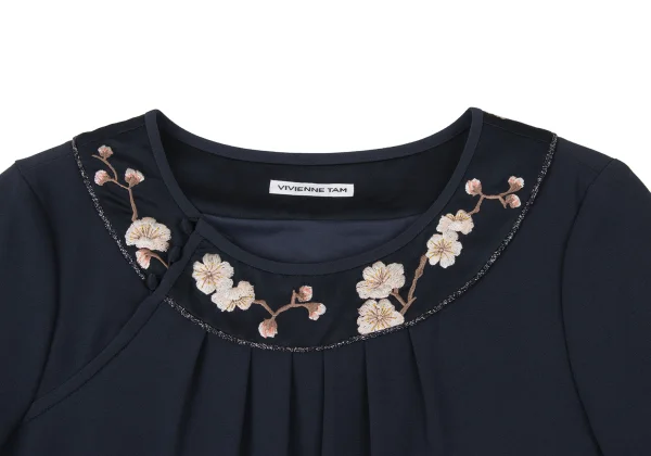 VIVIENNETAM Floral Bird Embroidery Tunic K-175402_004