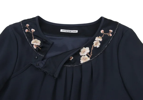VIVIENNETAM Floral Bird Embroidery Tunic K-175402_006