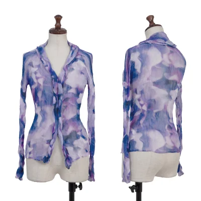 ISSEY MIYAKE Mottled Sheer Pleated Shirt