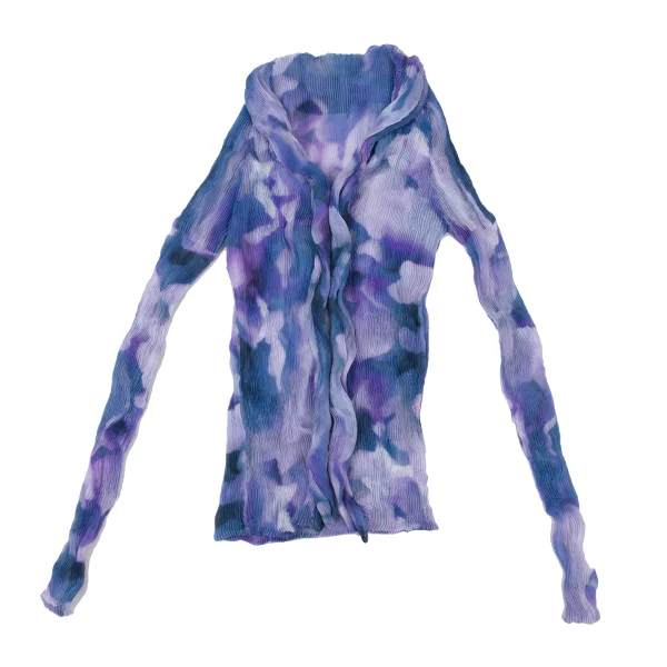 ISSEY MIYAKE Mottled Sheer Pleated Shirt K-175403_002