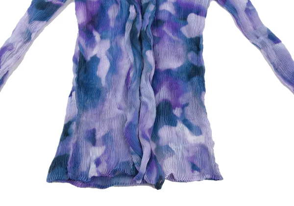 ISSEY MIYAKE Mottled Sheer Pleated Shirt K-175403_011