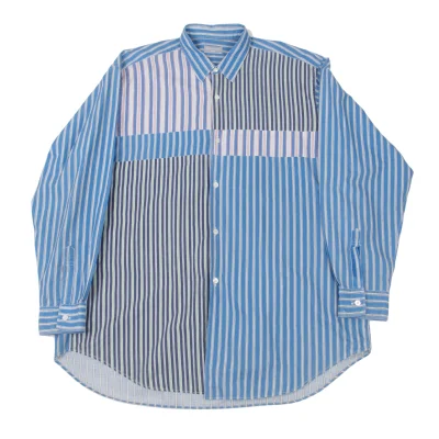 COMME des GARCONS HOMME Front Crazy Pattern Striped Shirt
