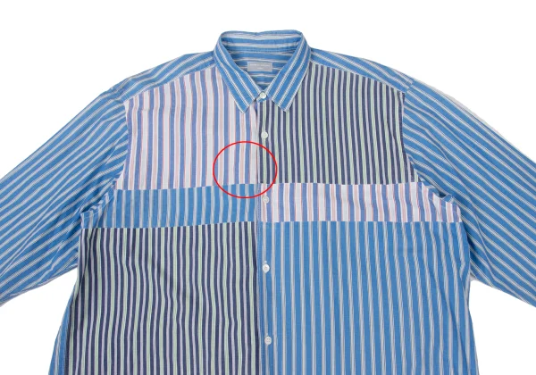 COMME des GARCONS HOMME Front Crazy Pattern Striped Shirt K-175404_002